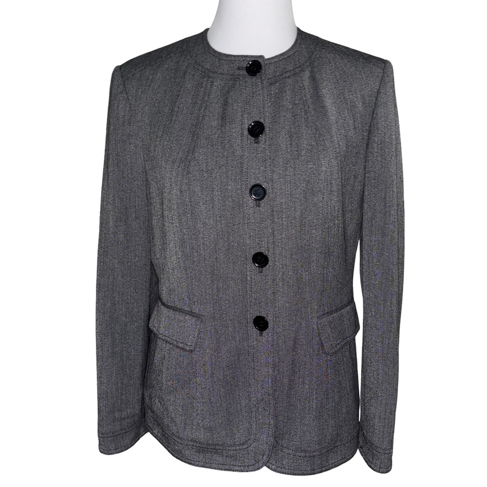 Calvin Klein Gray Stretch Button Up Blazer